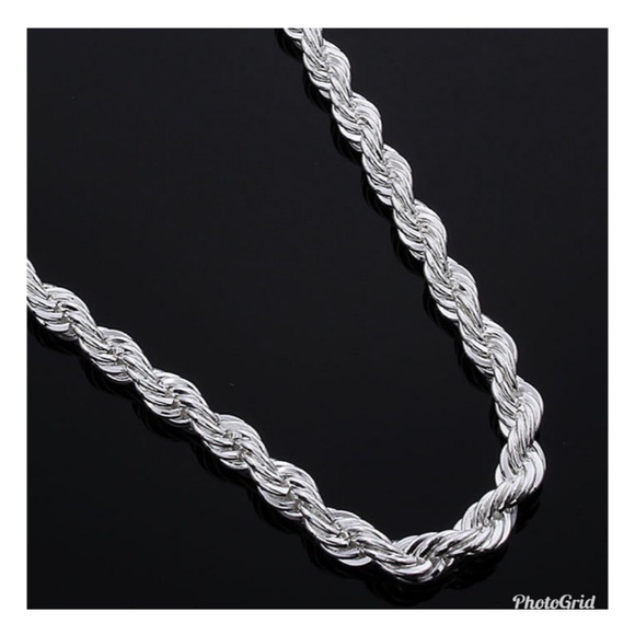 Unisex Party Wedding Gift Silver 3MM Rope Chain - Picture 8 of 11